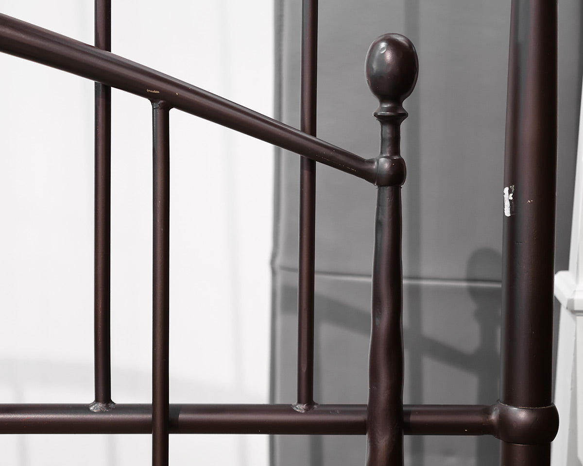 Crate & Barrel Espresso Metal Full Bed Frame