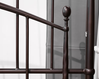 Crate & Barrel Espresso Metal Full Bed Frame