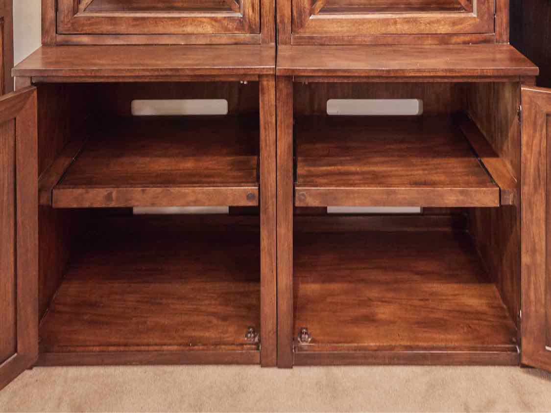 Ethan Allen Display Walnut Finish Display Cabinet