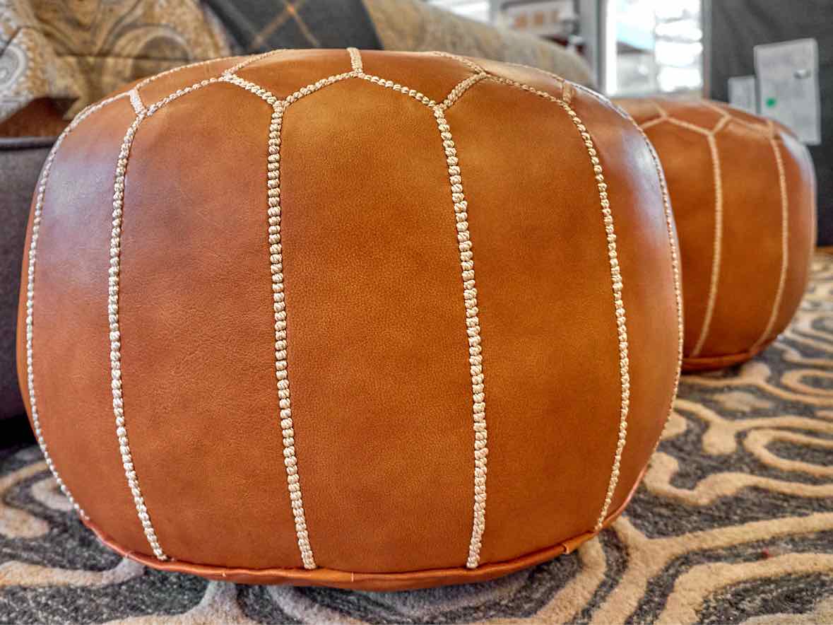 Pair of Moroccan Poufs