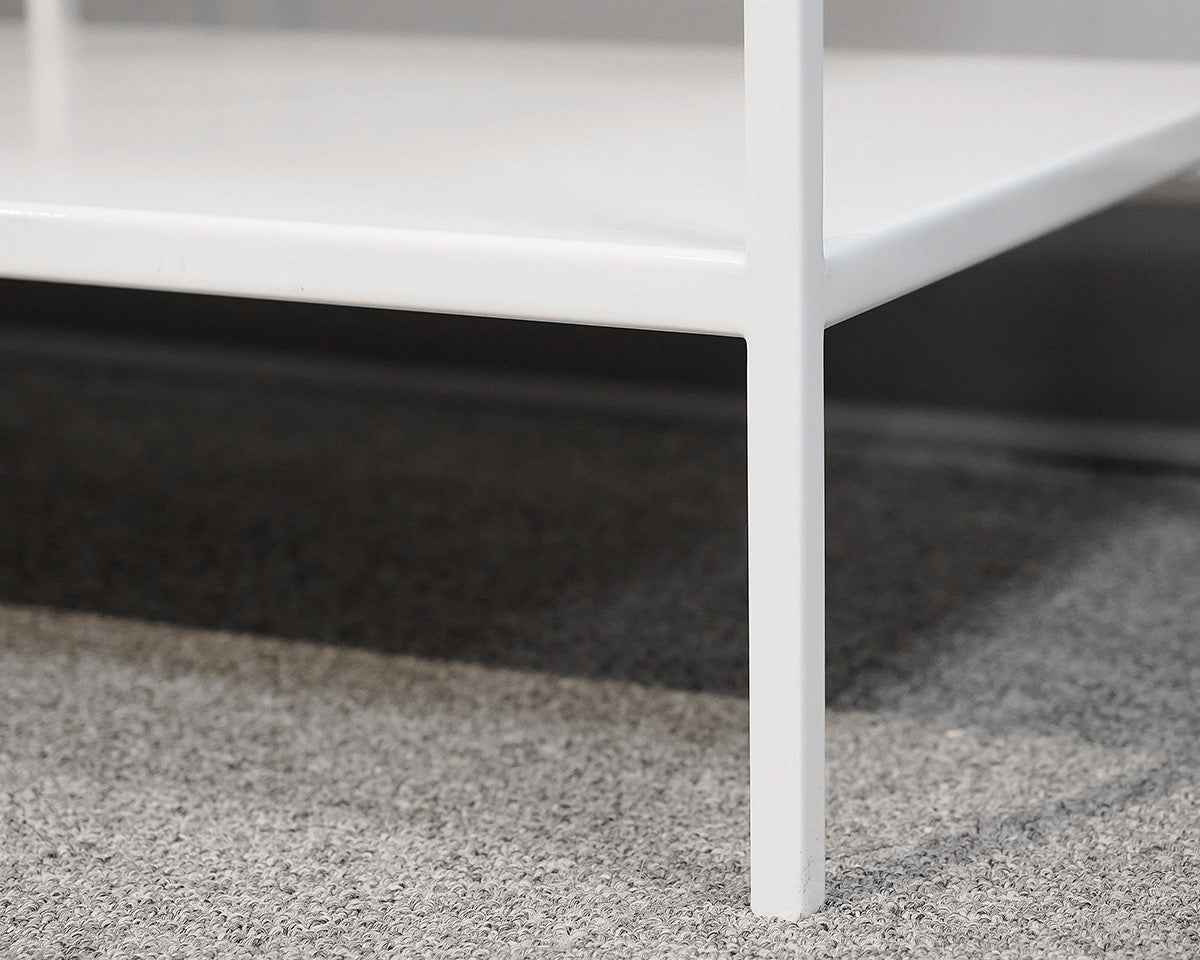 White Metal MCM Bookcase