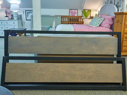 Room & Board Piper King Bed w/ Steel and Maple w/Shell Wood Panels