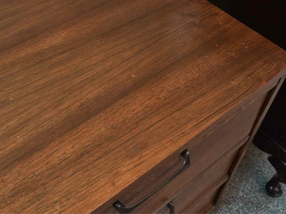MCM Style Burled Walnut Dresser