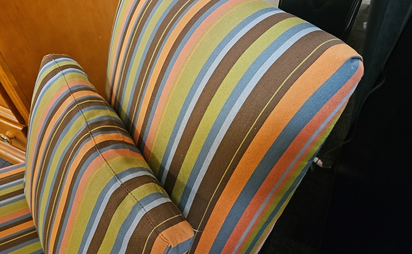 ABC Carpet & Home Striped Slipper Chair