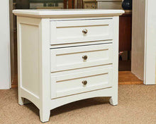 Vaughan Bassett Bonanza White 2 Drawer Nickle Hardware  Nightstand