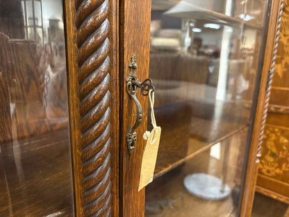 Antique Oak Display Cabinet