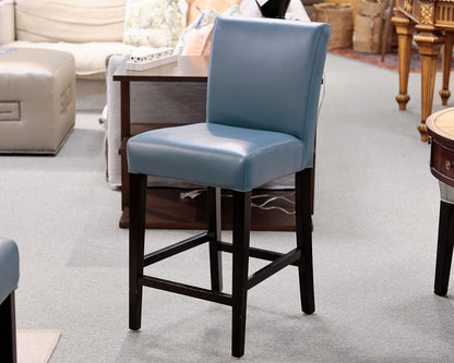 Set of 4 Crate & Barrel Lowe Ocean Leather Counter Stools