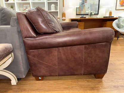 American Leather Brown Three Seater Sofa
