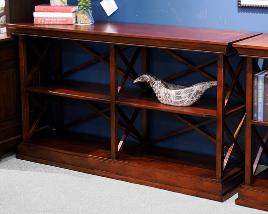 Ballard Design Mahogany 'Bourdonnais' Double Bookcase