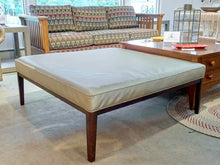 Mitchell Gold + Bob Williams Silver Faux Leather Ottoman