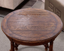 Rustic Round Wooden Side Table