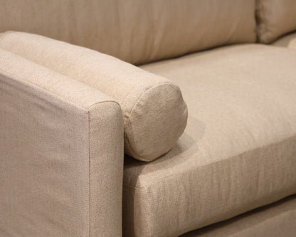 Custom Duralee Whistler Two-Cushion Skirted Sofa
