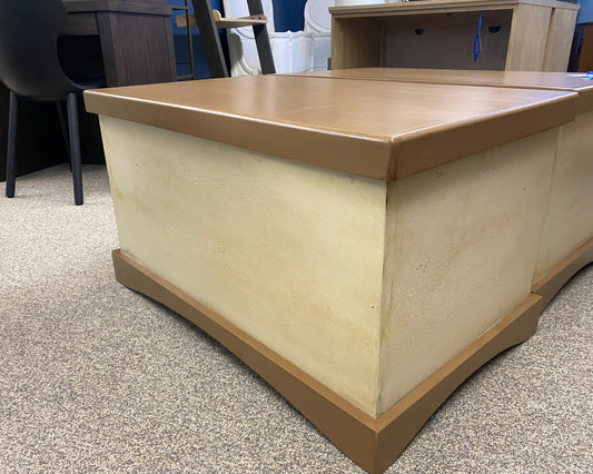 Lift Top Storage Trunk in Cream Finish