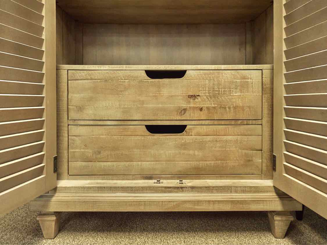 Driftwood Grey Two Door Armoire