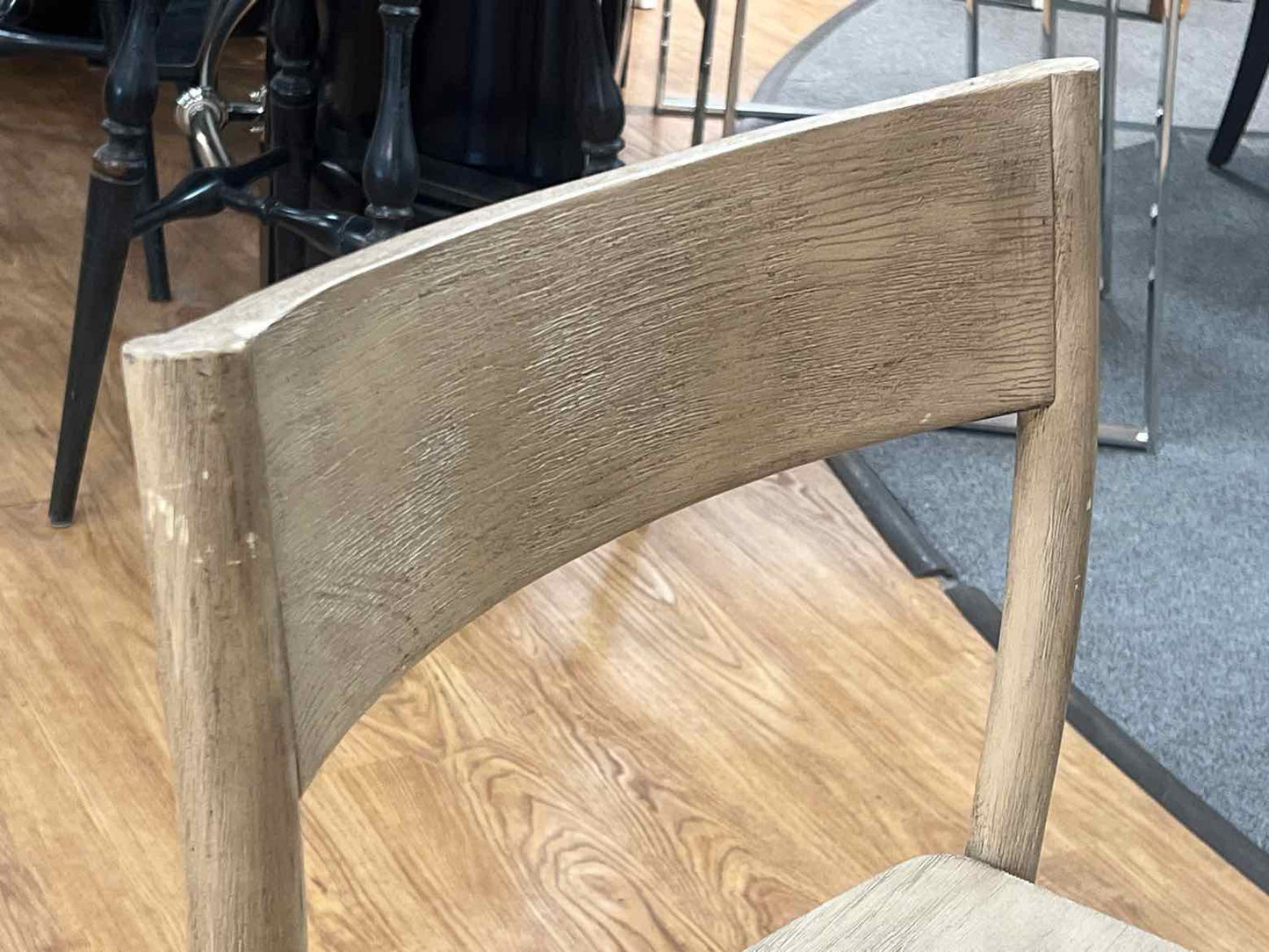 Williams Sonoma Marble Dining Table w/ 4 Washed Wood Chairs
