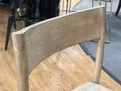 Williams Sonoma Marble Dining Table w/ 4 Washed Wood Chairs