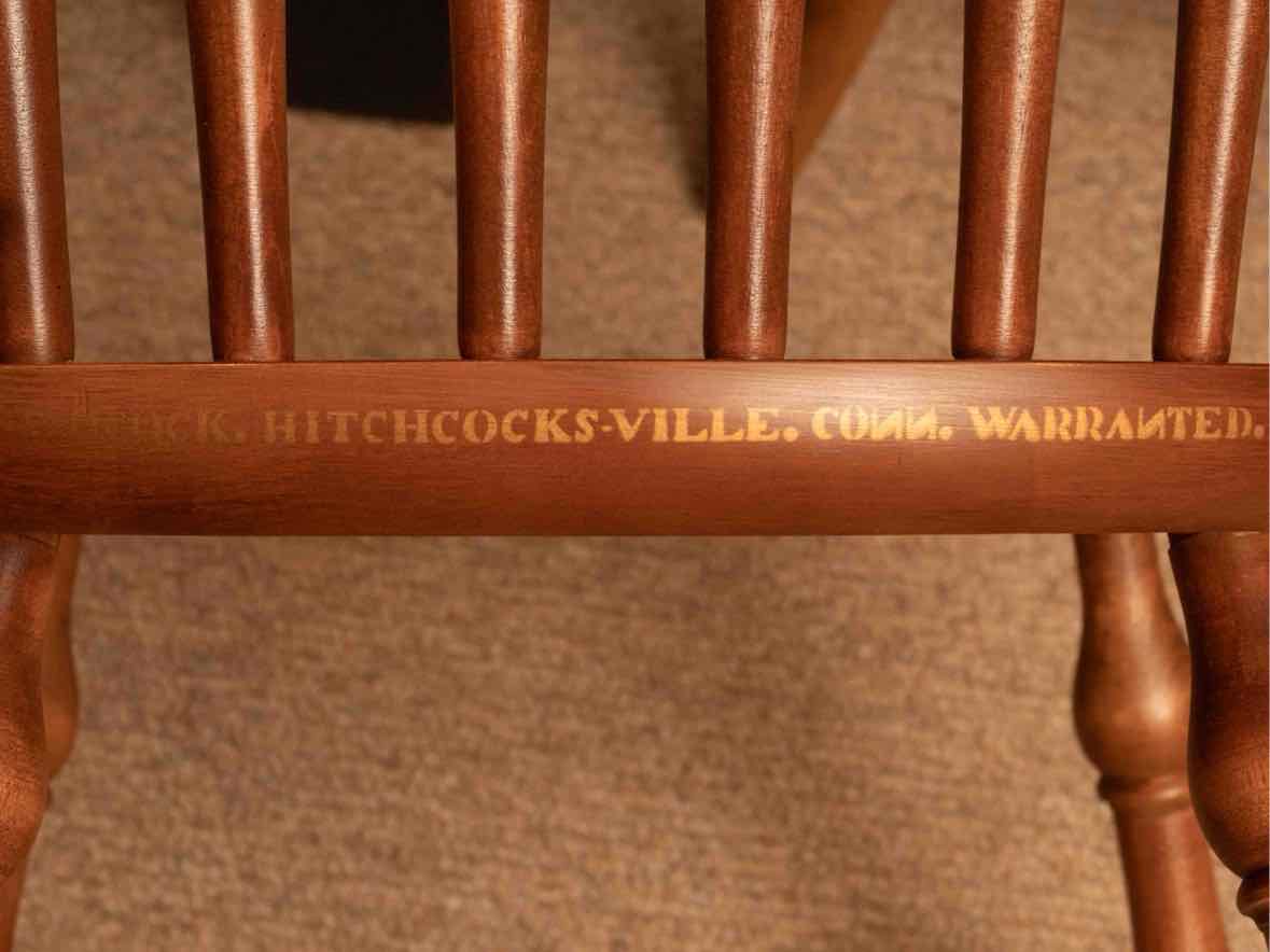 Hitchcock Maple Drop Leaf Table with (2) 14" Leaves & 6 Chair Set
