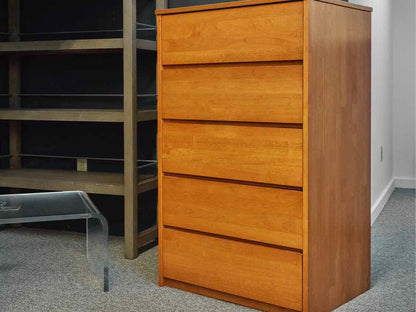 Maple Chest w/ 5 Recessed Pull Drawers