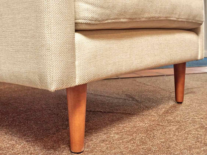 Anton 'Limestone'  Linen & Cotton Lounge Chair
