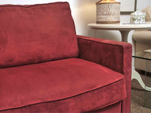 American Leather' Persimmon Red' Micro Fiber Upholstered Queen  Sleeper