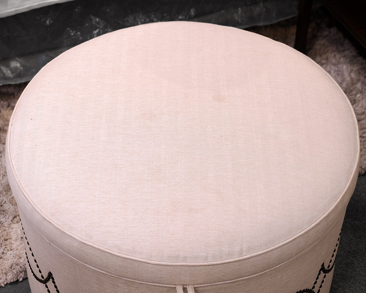 Caracole Round Storage Ottoman