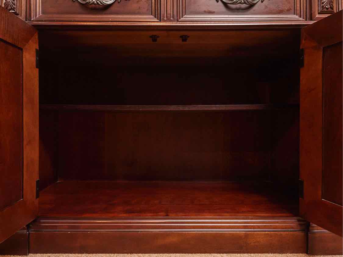 Bernhardt Walnut 2 door & 2 Drawer Server with Marble Top