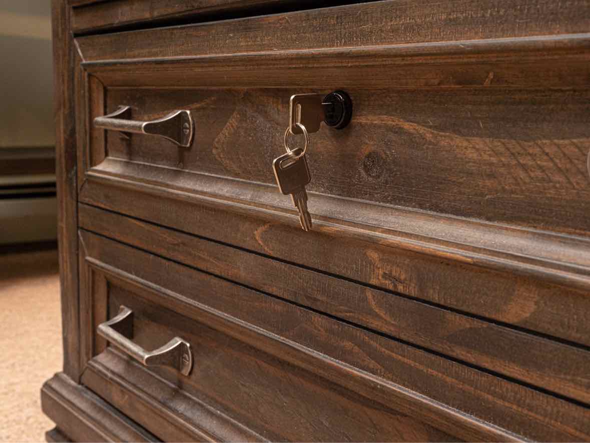 Driftwood Charcoal Fiinsh 2 Drawer Lateral File Cabinet