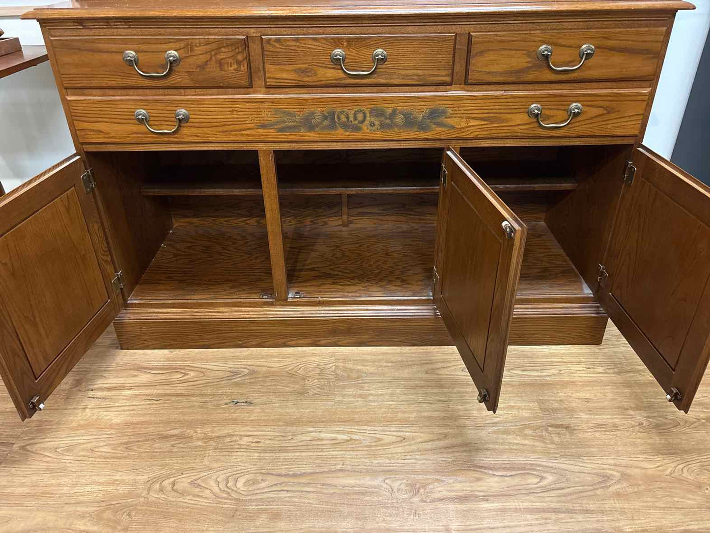 Hitchcock 2-Piece Oak China Cabinet