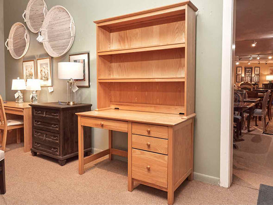 Vermont Tubb Solid Ash Natural Finish  Desk & Hutch