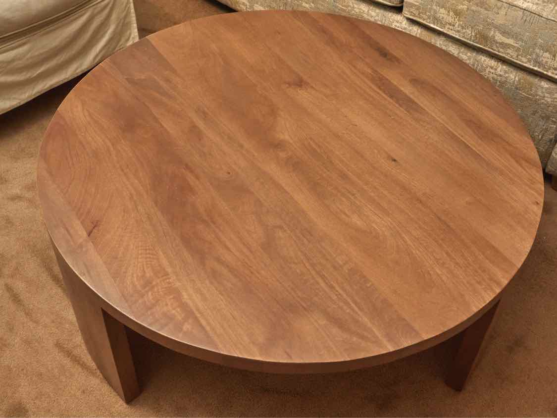 Round Grey Oak Cocktail Table