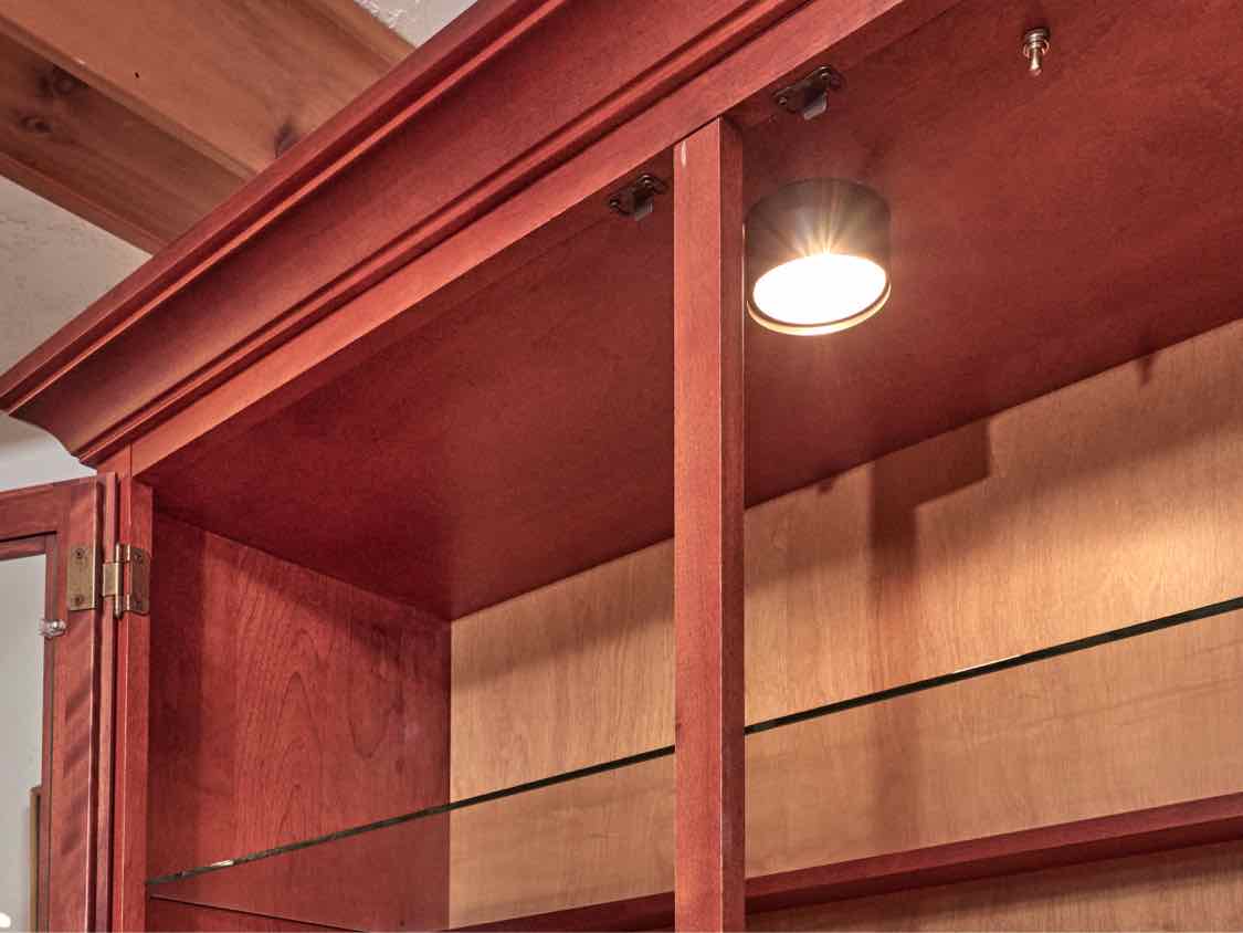 Shermag China Cabinet in Wheat & Brick Finish