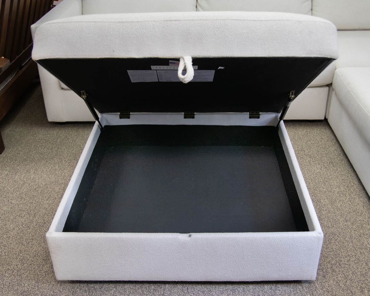 Pottery Barn 'Jake' Three Piece Square Sectional W/ Storage Ottoman