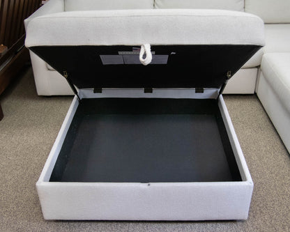 Pottery Barn 'Jake' Three Piece Square Sectional W/ Storage Ottoman