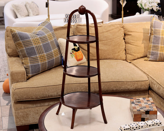 3-Tiered Mahogany Muffin Stand