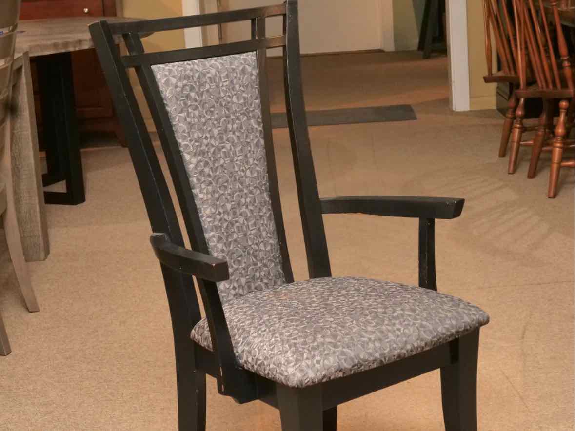 Saloom Glass Top Black Finish Base Table &  6 Chair Set
