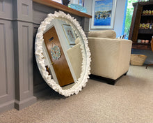 Williams Sonoma White Mirror w/ Oval Ruffle Frame