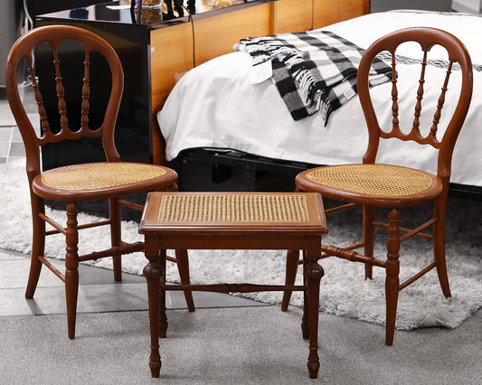 Balloon Back Chair and Stool