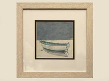 'Docked  Ashore ' Art Print Double Matted Dritwood Frame