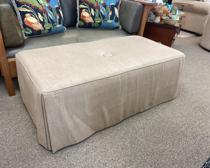 Kravet Skirted Bench Upholstered in Oatmeal