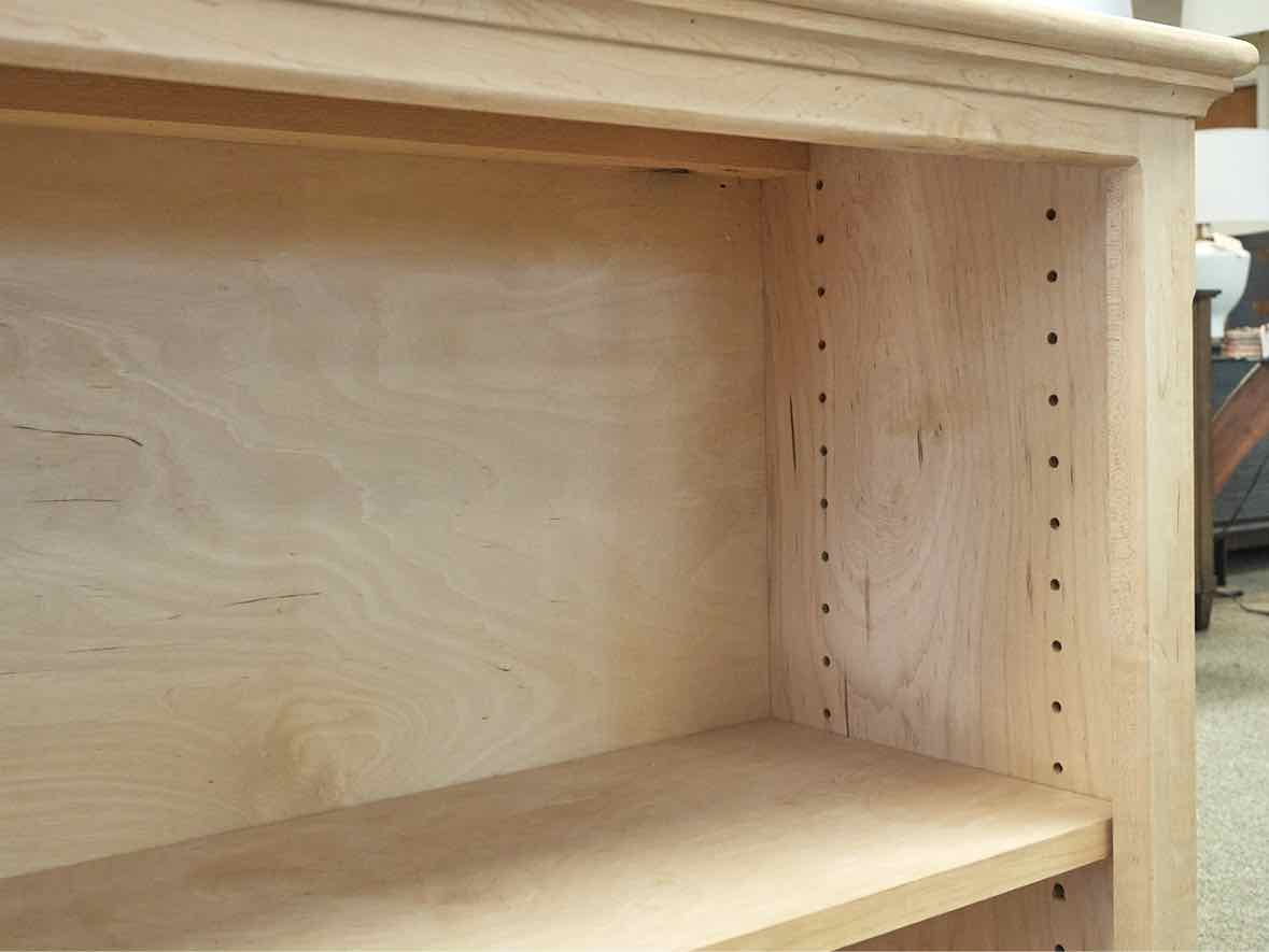 Solid Rubberwood Unfinished Bookcase