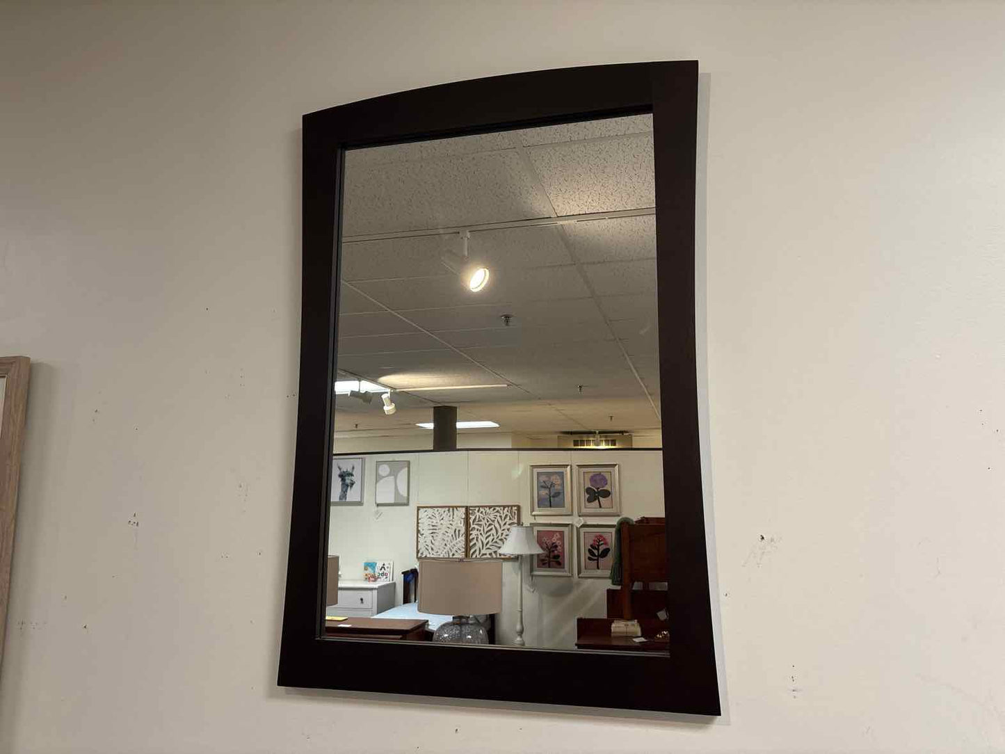 Circle Furniture Wall Mirror in Espresso