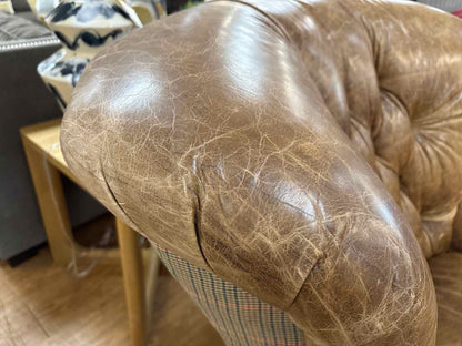 Ralph Lauren 'Writer's' Leather Arm Chair & Ottoman