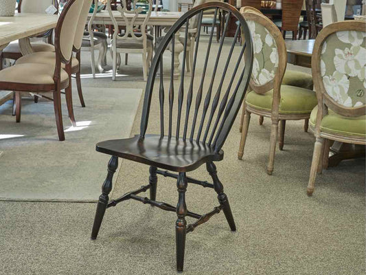 Set of 6 Windsor Antique Black  Dining Chairs