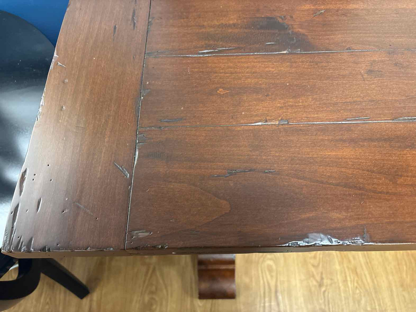 Fremarc Distressed Console with Trestle Base