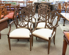 Set of (8) Henredon Mahogany Sheild Back Dining Chairs