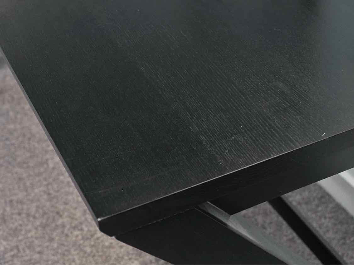 Crate & Barrel Black Finish Desk with X Legs