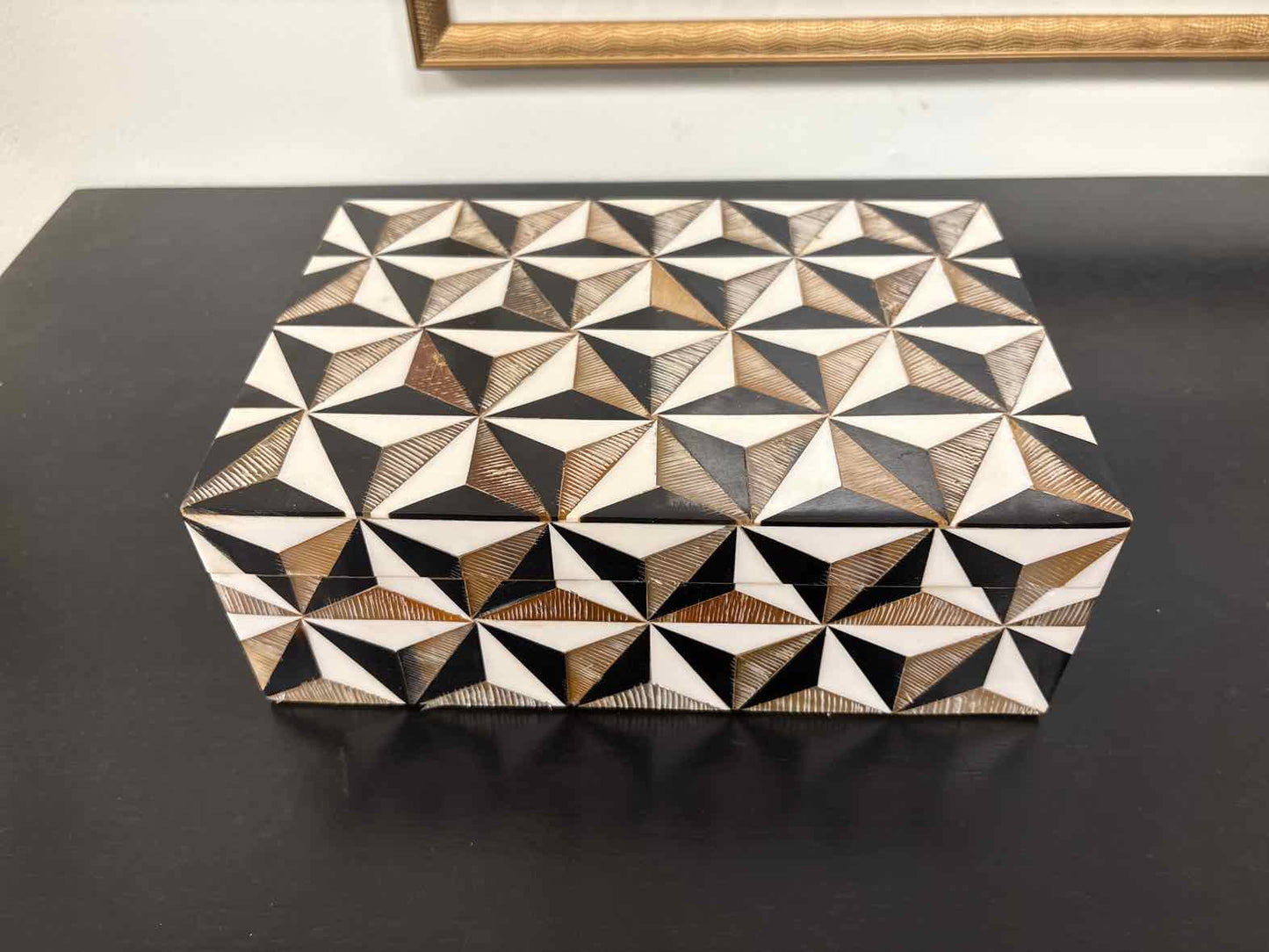 Medium Decorative Box with Geometric Star Pattern