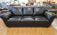 ItalSofa by Natuzzi Black Italian Leather Sofa