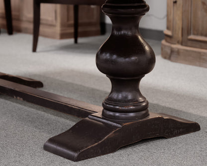 Arhaus Distressed Double Pedestal Dining Table