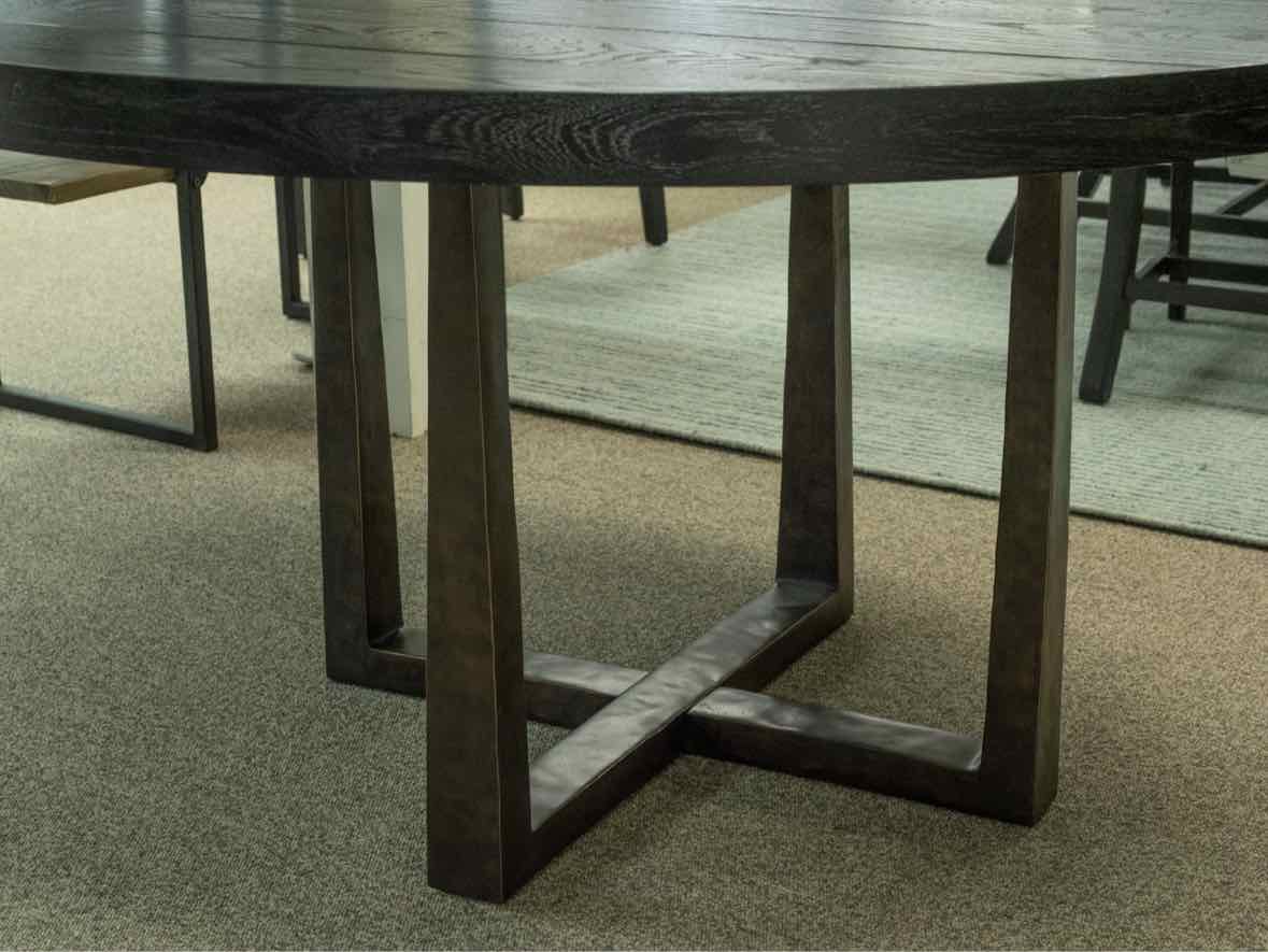 Restoration Hardware Black Oak 'T Brace' Dining Table